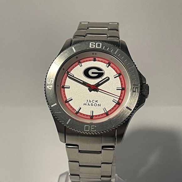 Georgia Bulldogs OFFICIAL NCAA Stainless-Steel Watch by Jack Mason !!!NEW!!! - Picture 1 of 10